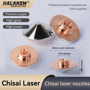 HALANSM&reg; D32H15 single layer 32mm red copper laser nozzle for WSX Precitec cutting head