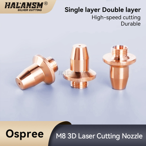 HALANSM&reg; HLN-OSPRI3D-M8-D8H10 D8 H10 M8 3D copper nozzle overview