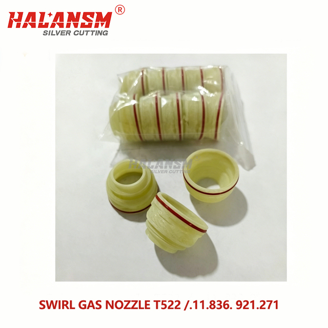 HALANSM&reg; Kjellberg T522 insulator and Z101 copper swirl ring comparison