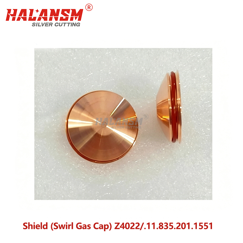  HALANSM&reg; Kjellberg Z4022 swirl gas cap top view 2.2 mm bore