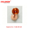 HALANSM Nozzle L2-XL top view showing 2.5mm orifice for Kjellberg manual plasma cutting torches