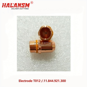 HALANSM Electrode T012Y / 11.844.921.300 assembled with retaining nut and o-ring for Kjellberg plasma torch
