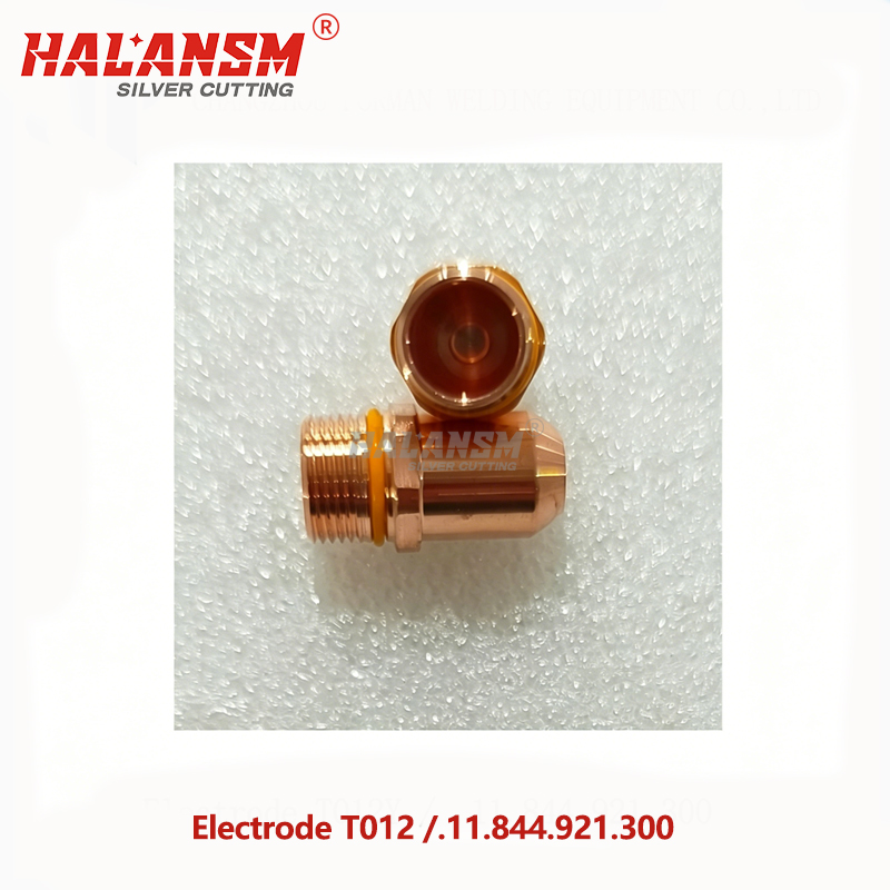 HALANSM Electrode T012Y / 11.844.921.300 assembled with retaining nut and o-ring for Kjellberg plasma torch