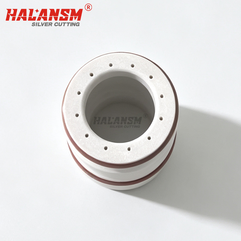 Top view of HALANSM 220631 Swirl Ring for Hypertherm Plasma Cutting Torch
