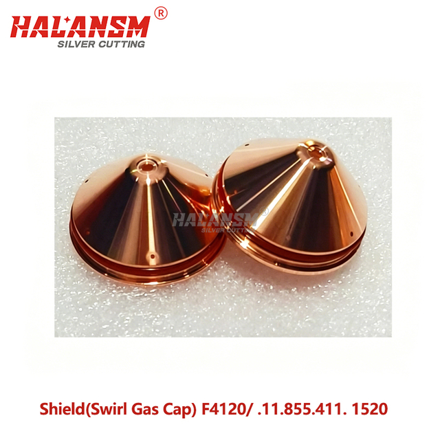 HALANSM&reg; F4120 swirl gas cap .11.855.411.1520 for Kjellberg Smart Focus 35A PerCut 4000