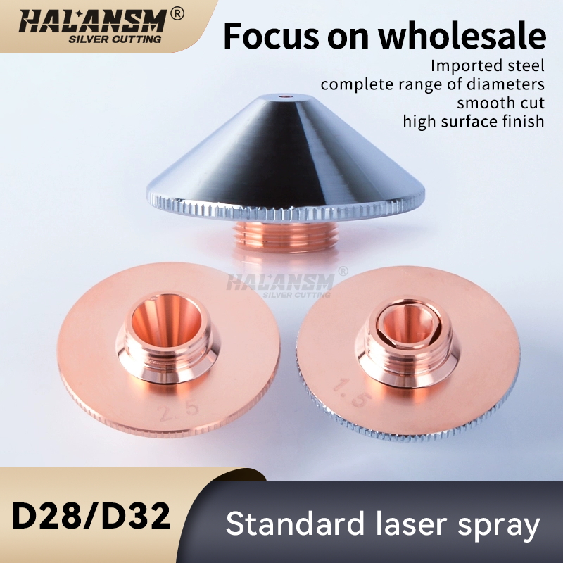  HALANSM&reg; D28 D32 regular laser nozzle M11 M14 single double layer chrome plated