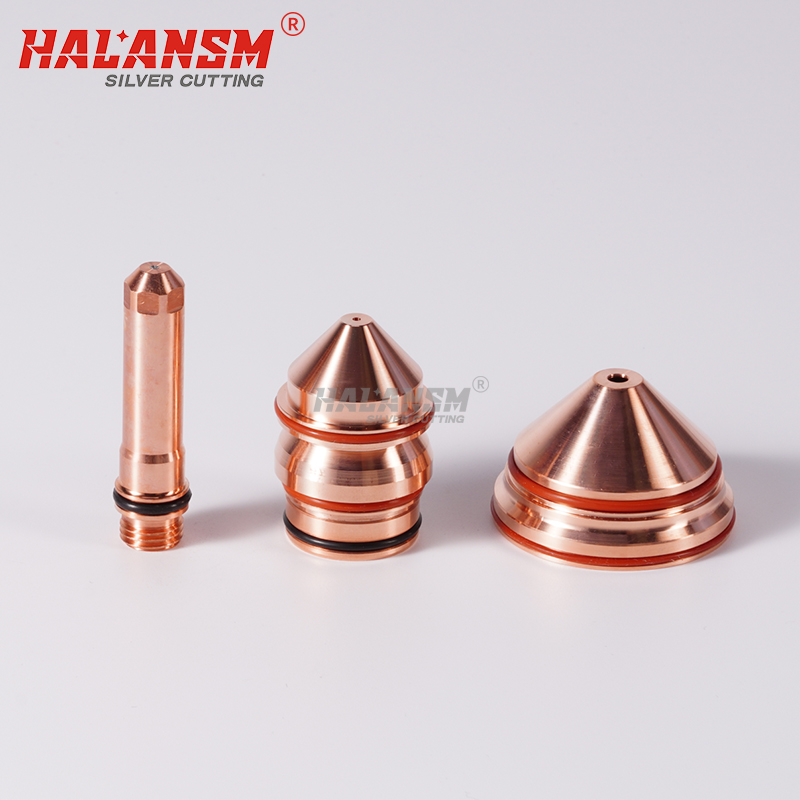 HALANSM Replacement Consumables for Hypertherm HPR 80A Bevel Cutting - Electrode, Swirl Ring, Nozzle