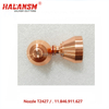 Bottom view of HALANSM T2427 copper nozzle, compatible with Kjellberg PB-S80 and PerCut 360