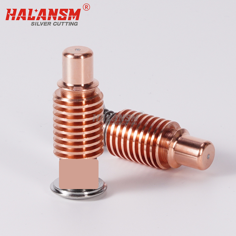 HALANSM 220971 Electrode for Hypertherm Powermax125 (45-125A), compatible Duramax Hyamp plasma cutting consumable with hafnium insert.