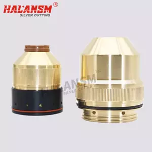 HALANSM 220754 nozzle retaining cap, chrome-plated brass replacement for Hypertherm HPR130XD HPR260XD HPR400XD plasma cutting torch 30A