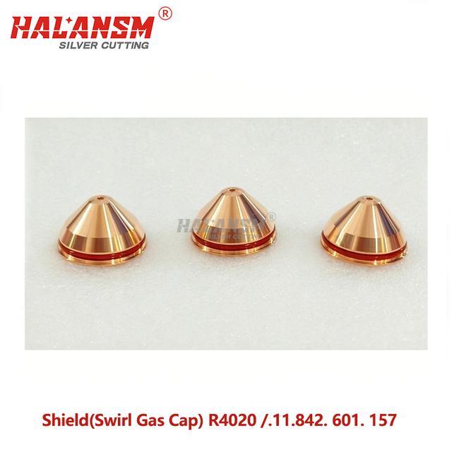 HALANSM&reg; R4020 swirl gas cap .11.842.601.157 2.0mm bore copper alloy detail HiFocus