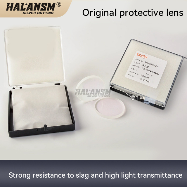 Single HALANSM&reg; BOD377 37x7 fused silica window showing AR coating reflection and 45 bevel