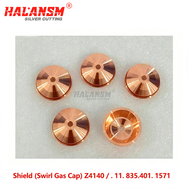HALANSM&reg; Kjellberg Z4140 swirl gas cap top view 4.0 mm bore