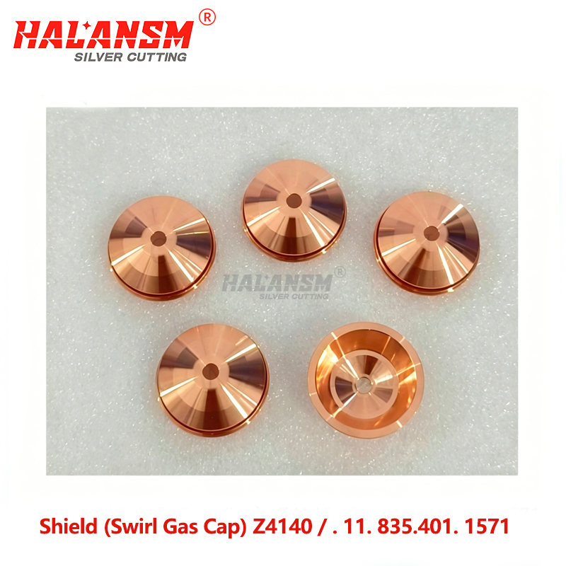 HALANSM&reg; Kjellberg Z4140 swirl gas cap top view 4.0 mm bore