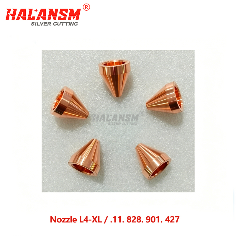 HALANSM L4-XL nozzle installed with KB-XL electrode 11.834.321.3001 on Kjellberg PB-S70 torch