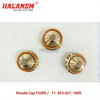 Top view of HALANSM Nozzle Cap F3209 showing internal threads and O-ring seal for Kjellberg