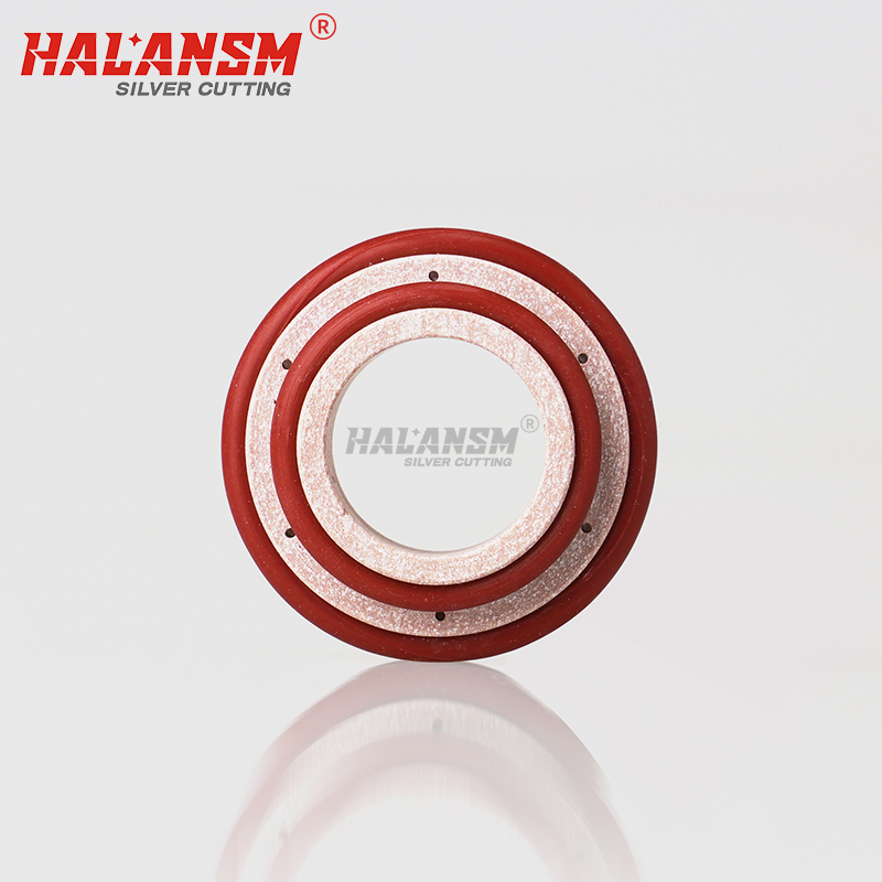 HALANSM 220488 swirl ring seated between electrode 220487 and nozzle 220892 air or 220893 oxygen in HyPro2000 for HT2000 MAXPRO200 130A consumable stack