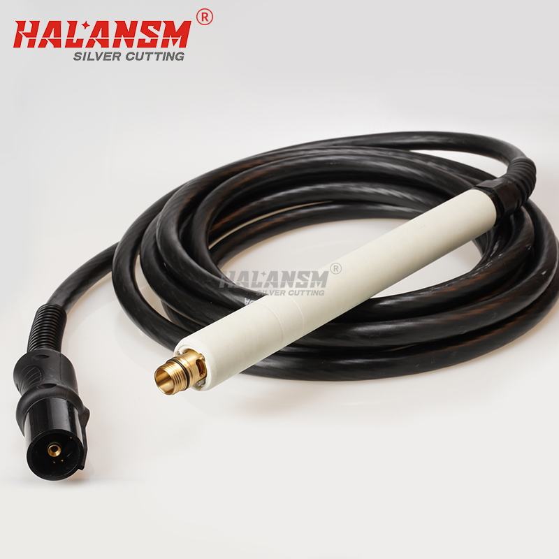 HALANSM plasma cutting torch with cable assembly for Hypertherm Powermax 65 85 105, compatible 059472 059473 059474