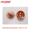HALANSM&reg; Kjellberg V4540 swirl cap side view external threads copper
