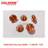 HALANSM&reg; PerCut210M 60A consumable stack: G901Y cooling tube, G002Y cathode, G101 gas guide, G2008Y nozzle, G3028 nozzle cap, G4020 swirl gas cap, G501 protection cap