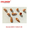 HALANSM&reg; G002Y electrode installed in Kjellberg HiFocus130i PerCut450M torch cutting mild steel plate