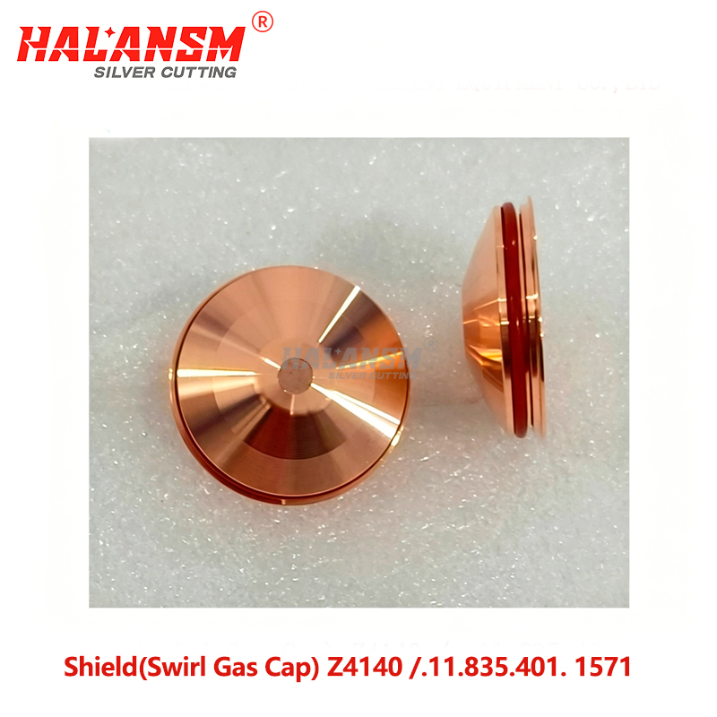 HALANSM&reg; Kjellberg Z4140 swirl gas cap side view copper alloy