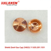 HALANSM&reg; Kjellberg Z4022 swirl gas cap 2.2mm bore 80-100A copper .11.835.201.1551
