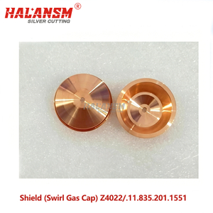 HALANSM&reg; Kjellberg Z4022 swirl gas cap 2.2mm bore 80-100A copper .11.835.201.1551