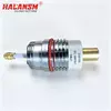 HALANSM 220705 quick disconnect receptacle front view, copper-bodied torch interface replacement for Hypertherm HPR130XD HPR260XD HPR400XD plasma cutting system