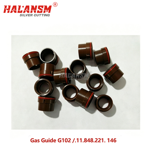 HALANSM&reg; G102 swirl ring gas guide .11.848.221.146 for Kjellberg HiFocus 280i 360i 440i, 60-200A, vespel insulator