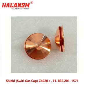 HALANSM&reg; Kjellberg Z4020 swirl gas cap 2.0mm bore 50-80A 