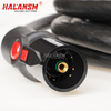 Bottom view of HALANSM Powermax 125 ATC Plasma Torch showing connector pins and trigger