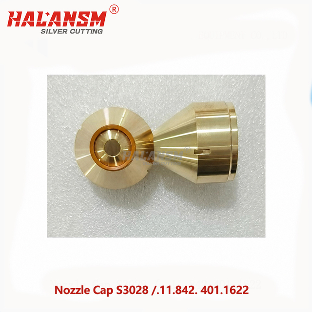 Close-up detail of HALANSM S3028 Nozzle Cap showing precision machining
