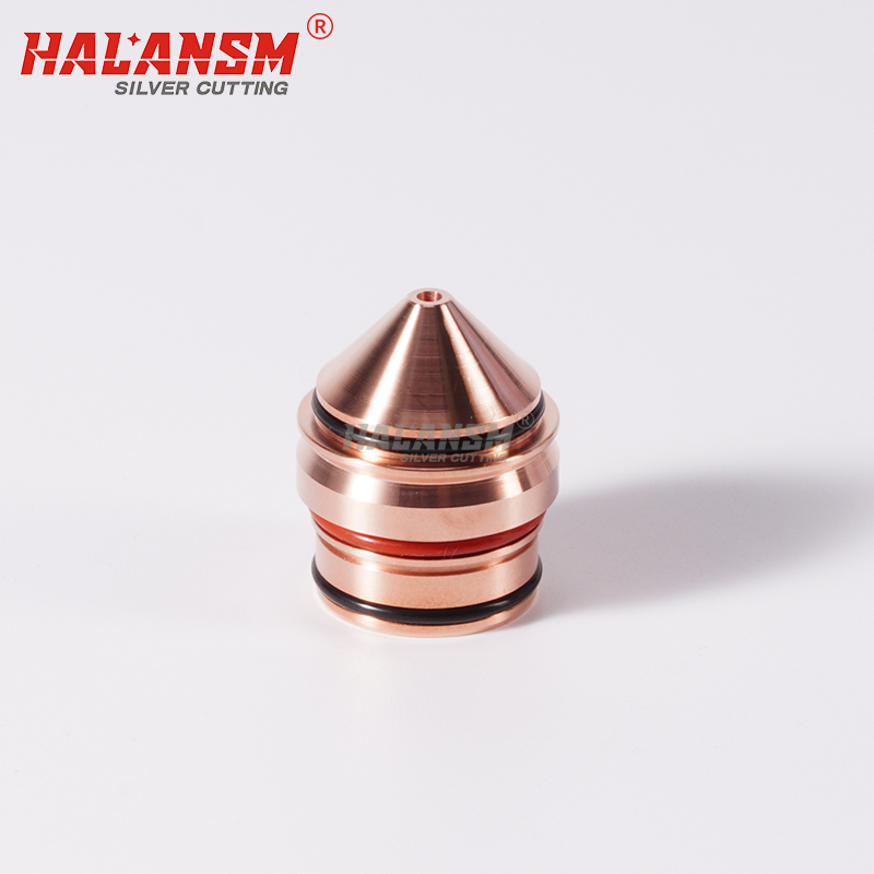 HALANSM 220439 260A mild steel nozzle compatible replacement for Hypertherm HPR260 HPR260XD HPR400XD HPR800XD plasma cutting torch, copper Conical Flow nozzle focusing the plasma arc for clean mild steel cuts