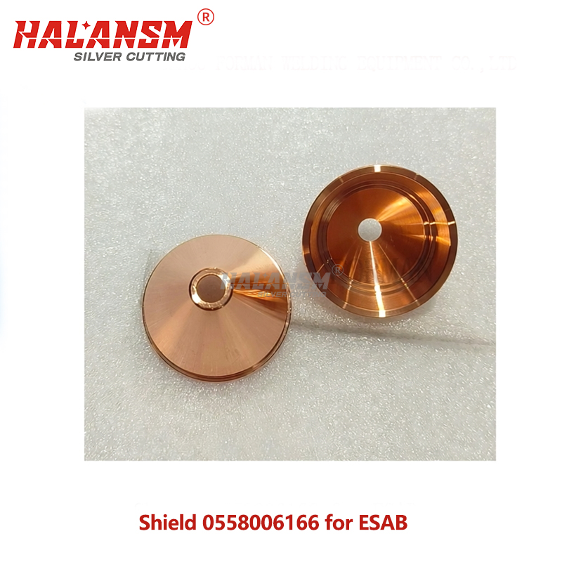 HALANSM Shield Cup 0558006166 compatible with ESAB PT36 Plasma Cutting Torch, 6.6mm bore for 290-450A.