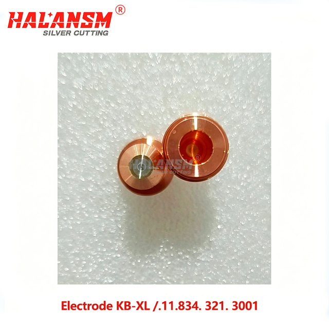 HALANSM Electrode KB-XL Top View showing Silver Orifice for Kjellberg Consumables