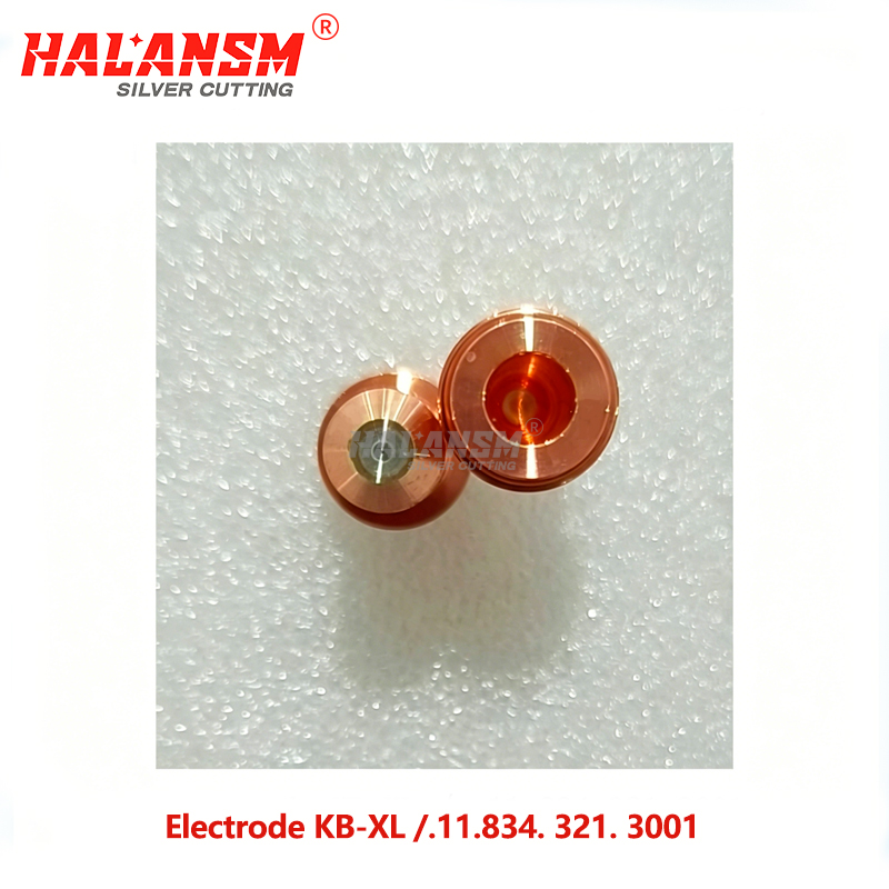 HALANSM Electrode KB-XL Top View showing Silver Orifice for Kjellberg Consumables