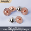 HALANSM&reg; SP-S D28 H15 M11 laser nozzle hex knurling and internal step detail