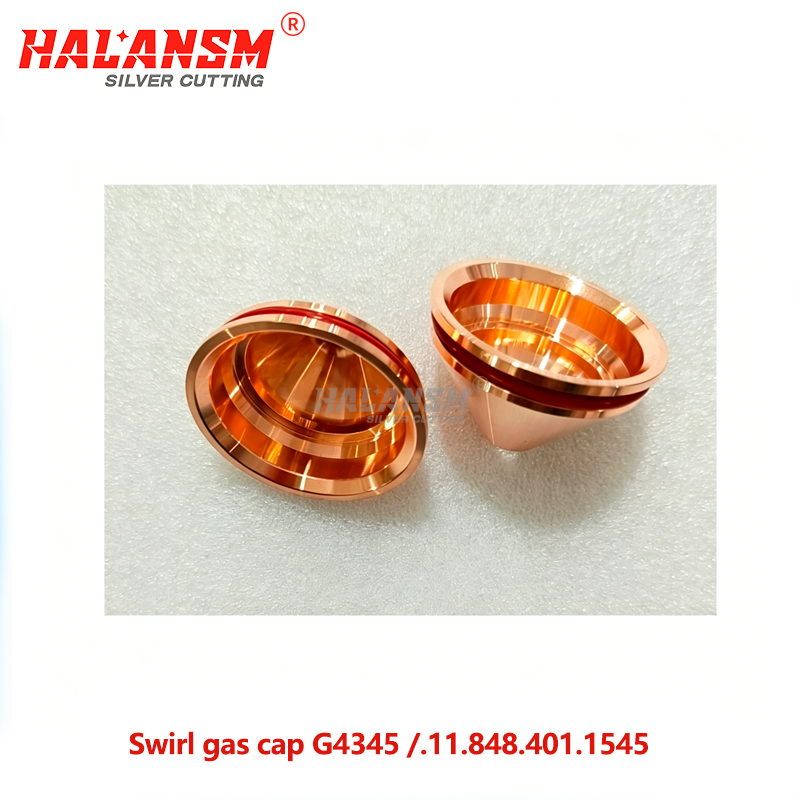 High Precision HALANSM Swirl Gas Cap G4345 11.848.401.1545 for Kjellberg Plasma Consumables