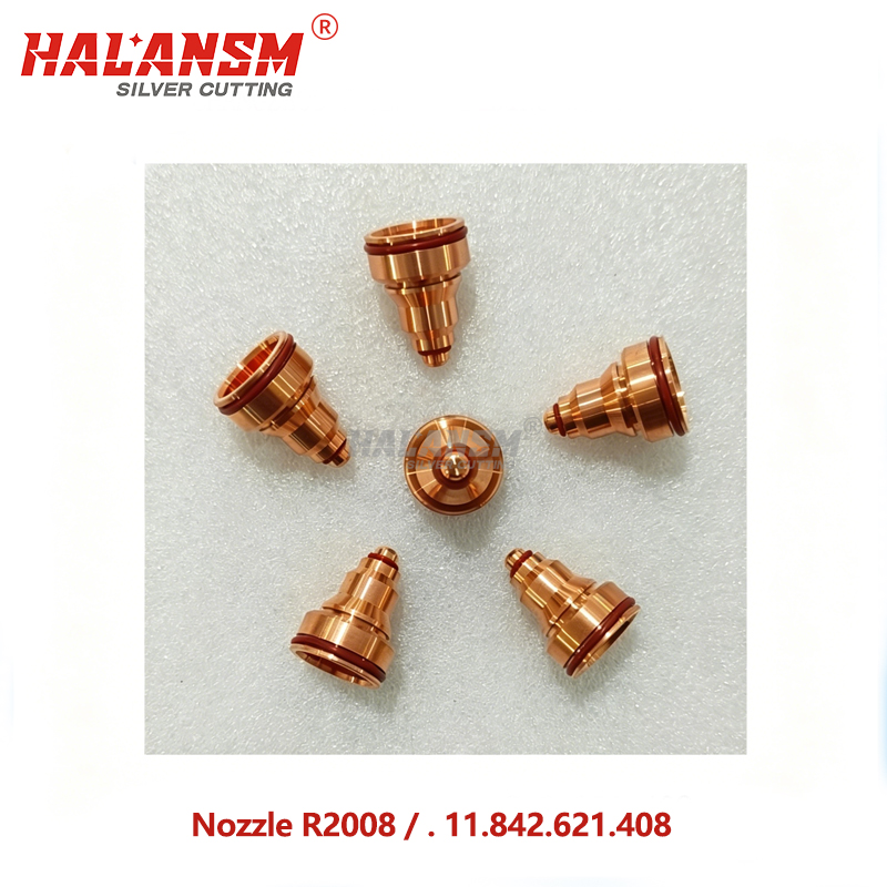 HALANSM Nozzle R2008 / 11.842.621.408 for Kjellberg FineFocus 450 plasma torch, 0.8mm 50A copper nozzle