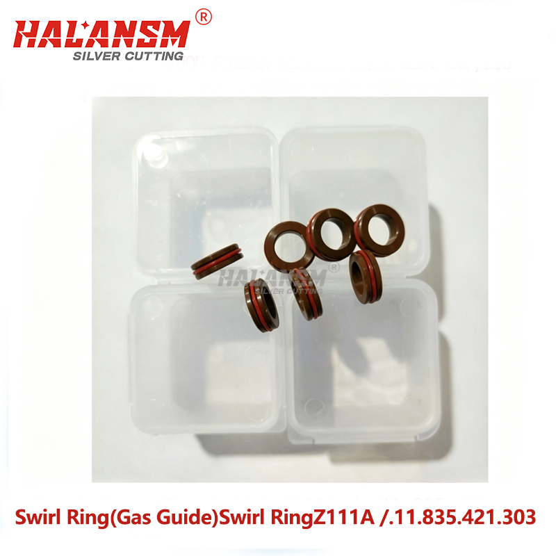  HALANSM&reg; Kjellberg Z111A swirl ring top bottom view copper