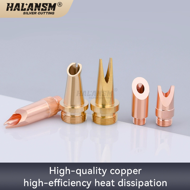 HALANSM&reg; copper handheld laser welding nozzle high efficiency heat dissipation natural color