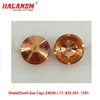HALANSM Kjellberg Z4030 shield side view showing radial lathed copper and grooves