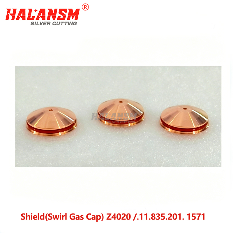 HALANSM&reg; Kjellberg Z4020 swirl gas cap side view copper alloy