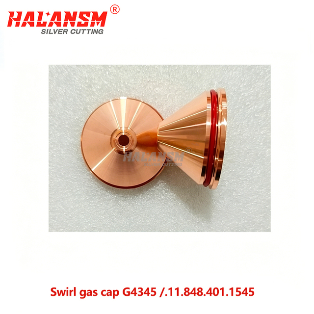 HALANSM G4345 Swirl Gas Cap Set for Kjellberg PerCut 210 and HiFocus Series CNC Plasma Cutting Systems
