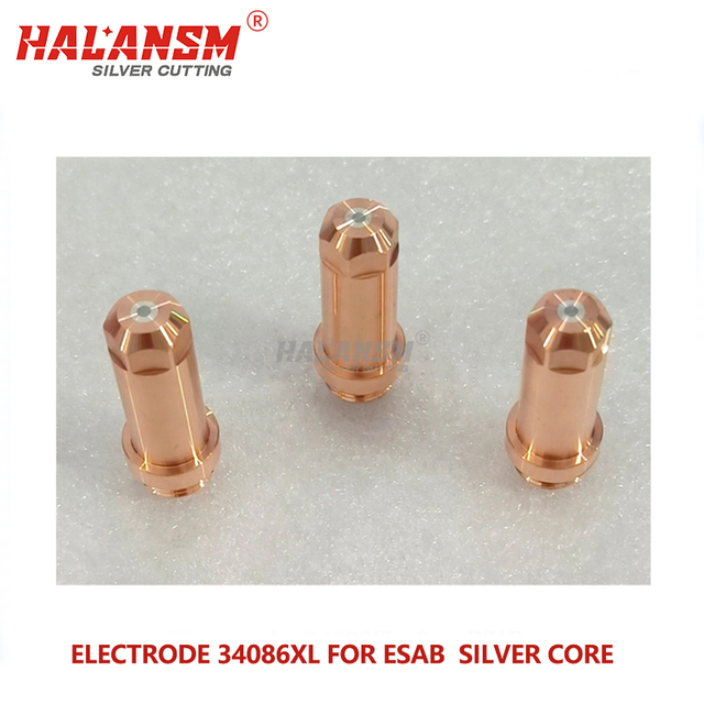 HALANSM compatible replacement electrode 34086XL for ESAB long reach plasma cutting torch