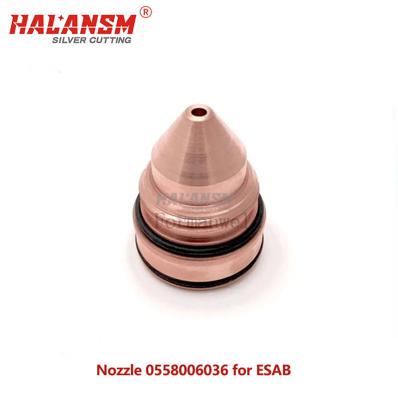 Bottom View of HALANSM Nozzle 0558006036 for ESAB PT36