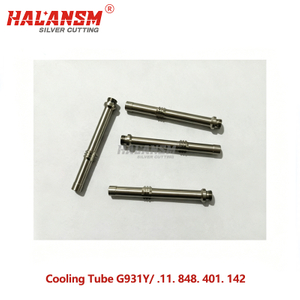 HALANSM&reg; HLN-G931Y cooling tube for Kjellberg PerCut450M torch, copper alloy with silver, 280-400A water-cooling component