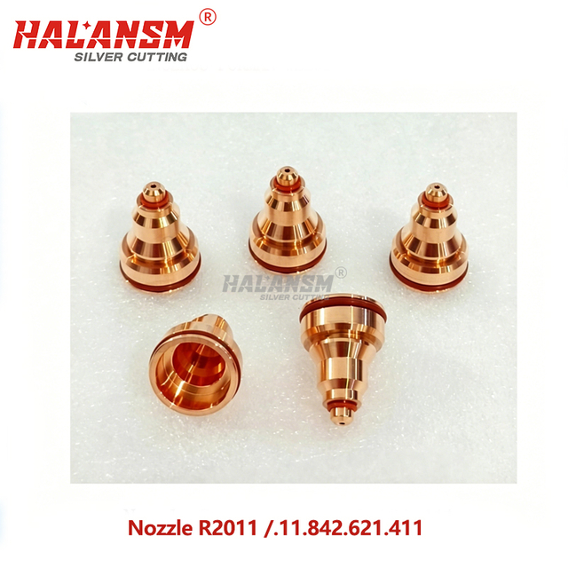 HALANSM&reg; R2011 nozzle .11.842.621.411 1.1mm bore copper alloy detail Kjellberg 90A