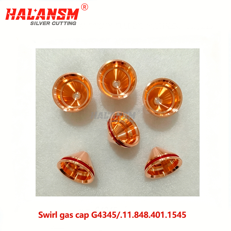 Bottom View of HALANSM Swirl Gas Cap G4345 11.848.401.1545 for Kjellberg HiFocus 280i 360i 440i